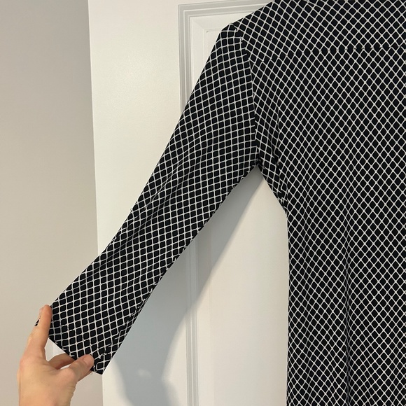 Calvin Klein Black & White Wrap Dress - Picture 4 of 4